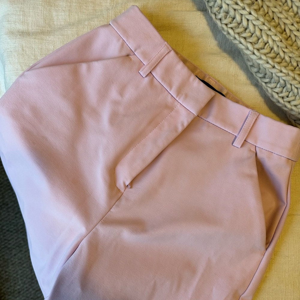 Express Straight Ankle Super High Rise Editor XS pink
